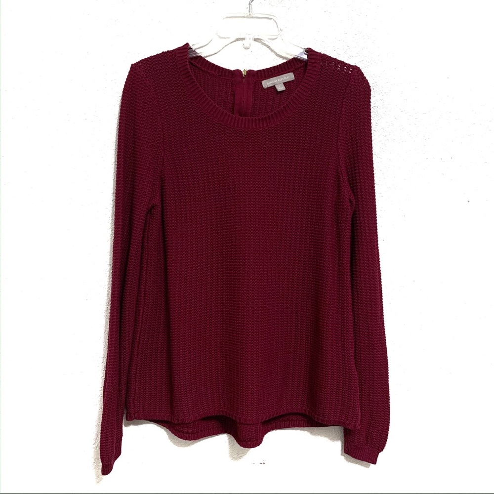 Banana Republic Cranberry Sauce Swing BF Sweater